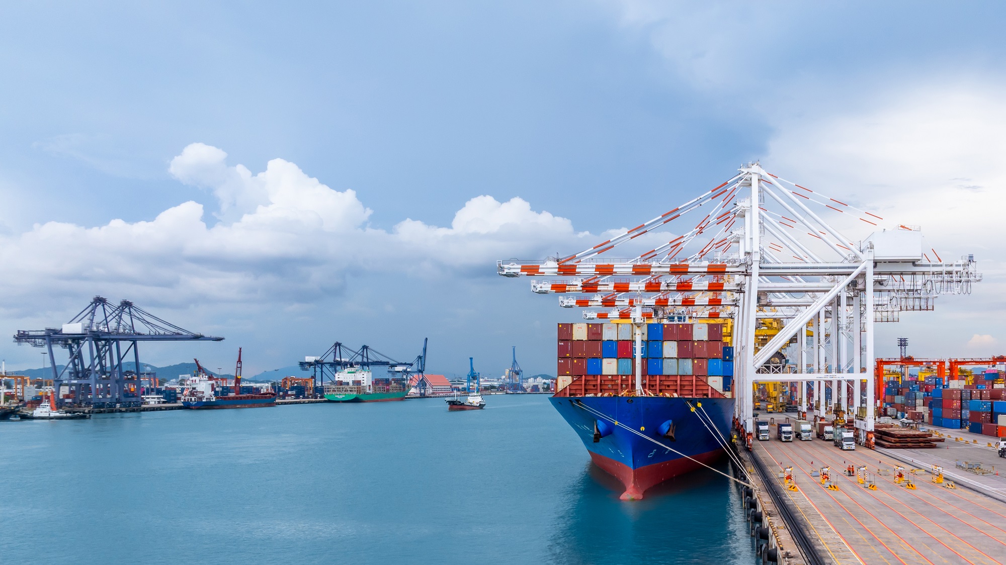 Export vessel at sea